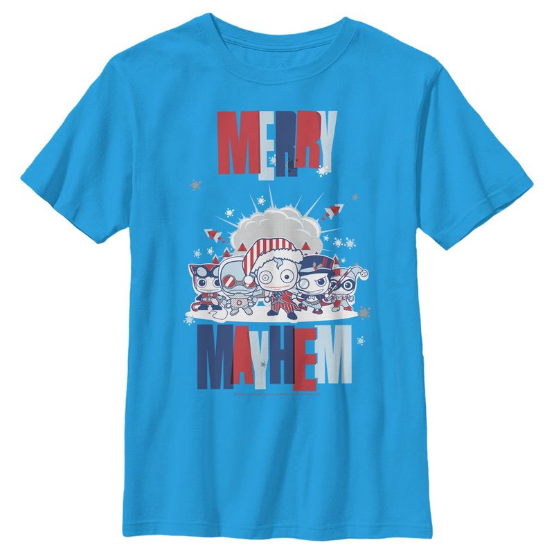 Boy's Batman Christmas Merry Mayhem T-Shirt
