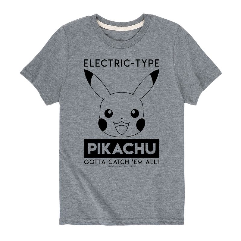 Boys' - Pokémon - Electric Type Pikachu Short Sleeve Graphic T-Shirt