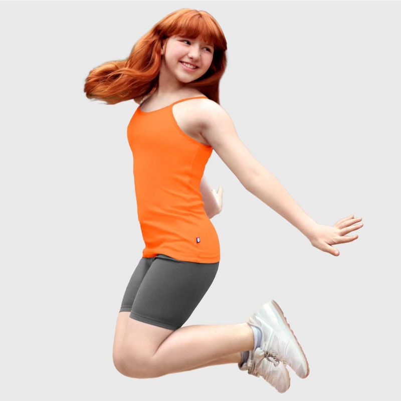 City Threads USA-Made Soft 100% Cotton Girls Long Bike Shorts