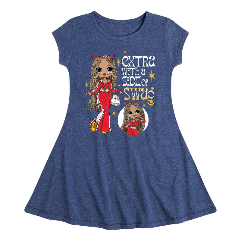 Girls' - LOL Surprise! - Extra w/ a Side of Swag Fit & Flair Cap Sleeve Dress