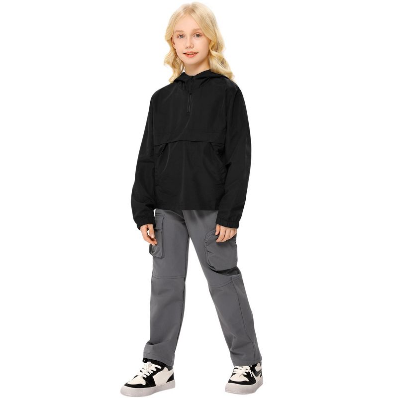 Kids Lightweight Packable Rain Jacket Waterproof Hooded Raincoats Windproof for Boys and Girls
