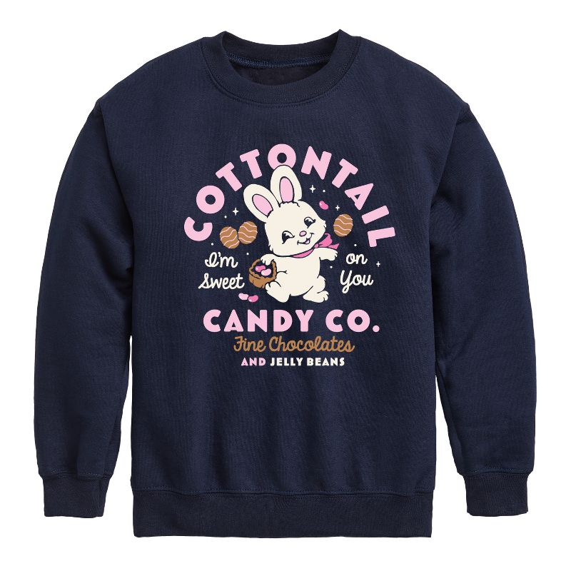 Boys' - Instant Message - Cottontail Candy Co. Graphic Long Sleeve Fleece Sweatshirt