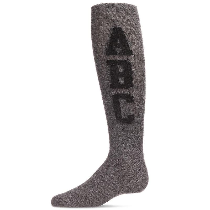 Memoi Girls' Cozy Chenille ABC Cotton Tights