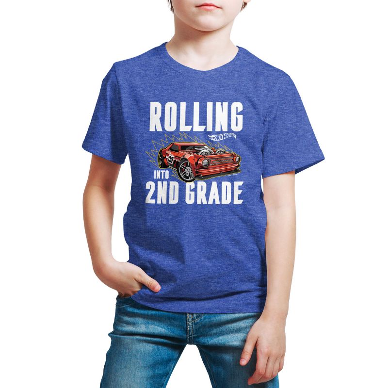Boys' - Hot Wheels - Rolling Into 2nd Grade Short Sleeve Graphic T-Shirt