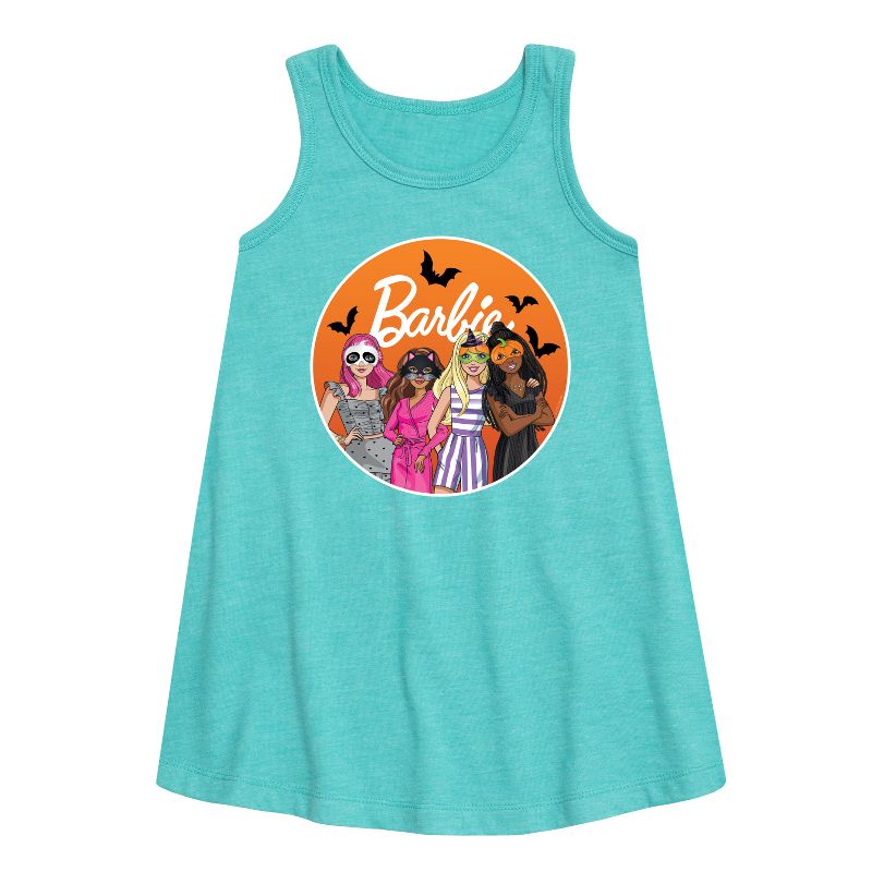 Girls' - Barbie - Costume Party Graphic Sleeveless Aline Dress