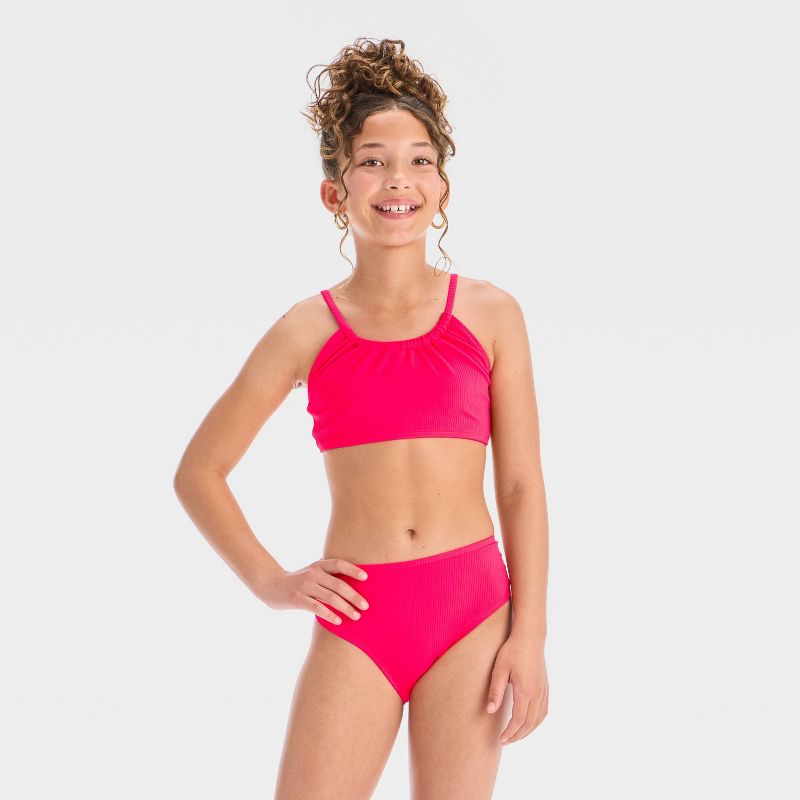 Girls' Summer Times Bikini Set - art class™ Blue