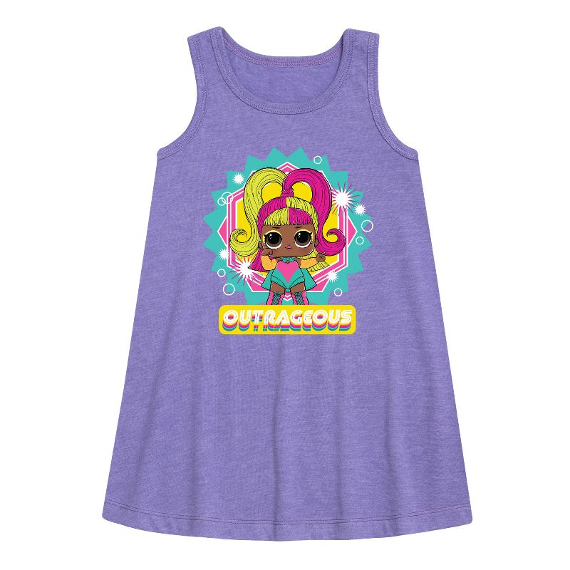 Girls' - LOL Surprise! - Outrageous -Glow Grrrl Graphic Sleeveless Aline Dress