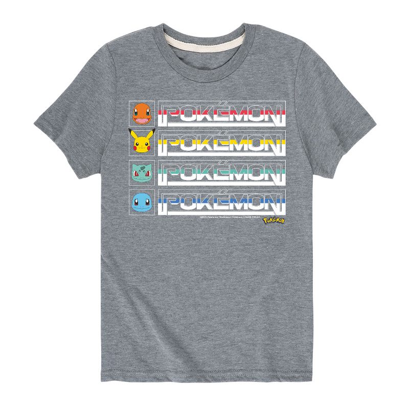 Boys' - Pokémon - Starter Pokémon Logo Short Sleeve Graphic T-Shirt