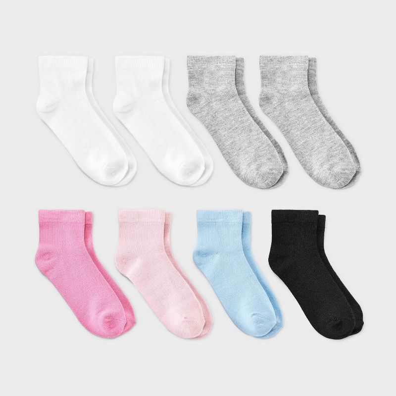 Kids' 8pk Ankle Length Socks - Dealworthy™