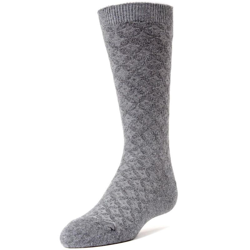 Memoi Diamonds and Dots Boys Dress Cotton Blend Crew Socks