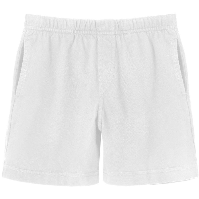 City Threads USA-Made Cotton Boys Soft Above-Knee Side Pocket Shorts, UPF 50+