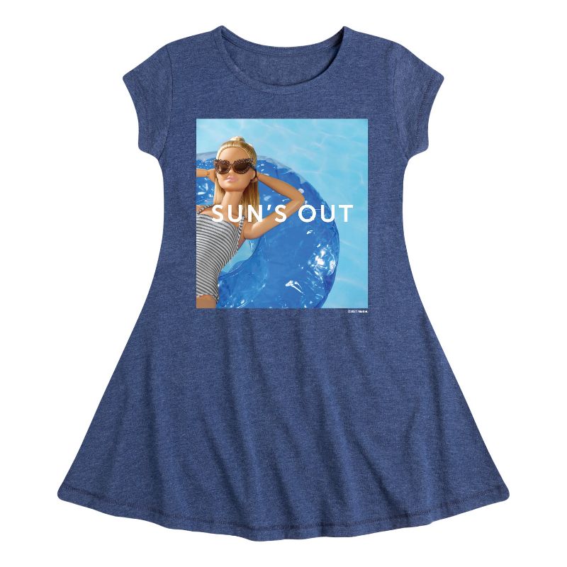 فستان باربي - صن آوت فيت آند فلاير بأكمام قصيرة للبنات