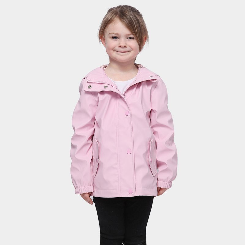 Rokka&Rolla Girls' Waterproof Rain Coats Rubberized Jackets