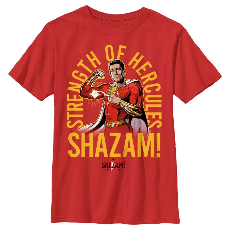 Boy's Shazam! Fury of the Gods Strength of Hercules T-Shirt