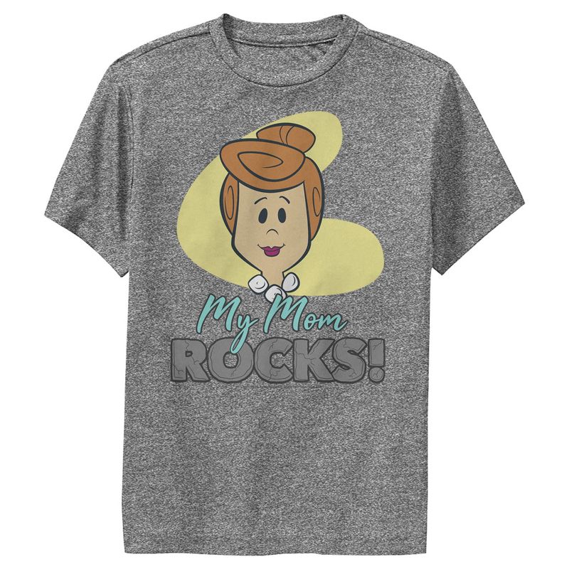 Boy's The Flintstones My Mom Rocks Performance Tee
