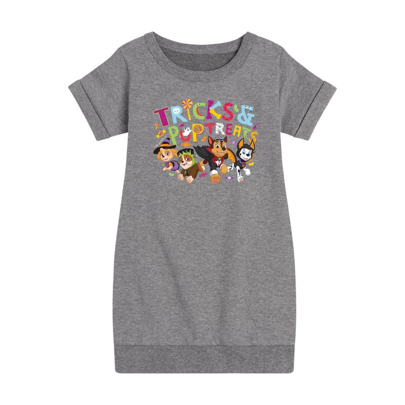 Girls' - Paw Patrol - Tricks and Pup Treats Graphic Short Sleeve Fleece Dress