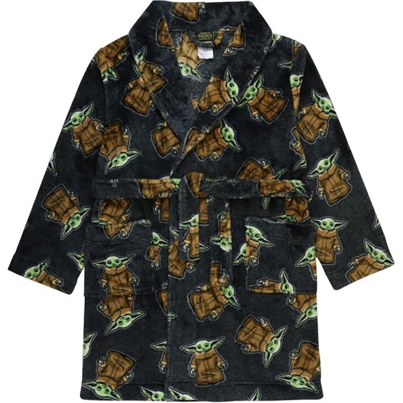 STAR WARS The Mandalorian Little/Big Boys' Yoda Plush Fleece Robes