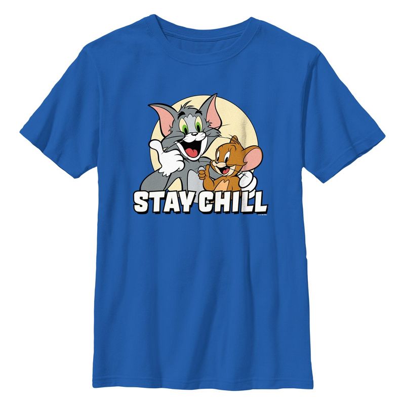 Boy's Tom and Jerry Stay Chill Duo T-Shirt