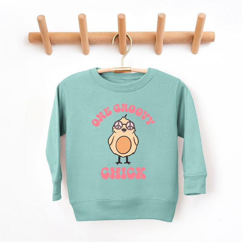 The Juniper Shop One Groovy Chick Toddler Graphic Sweatshirt