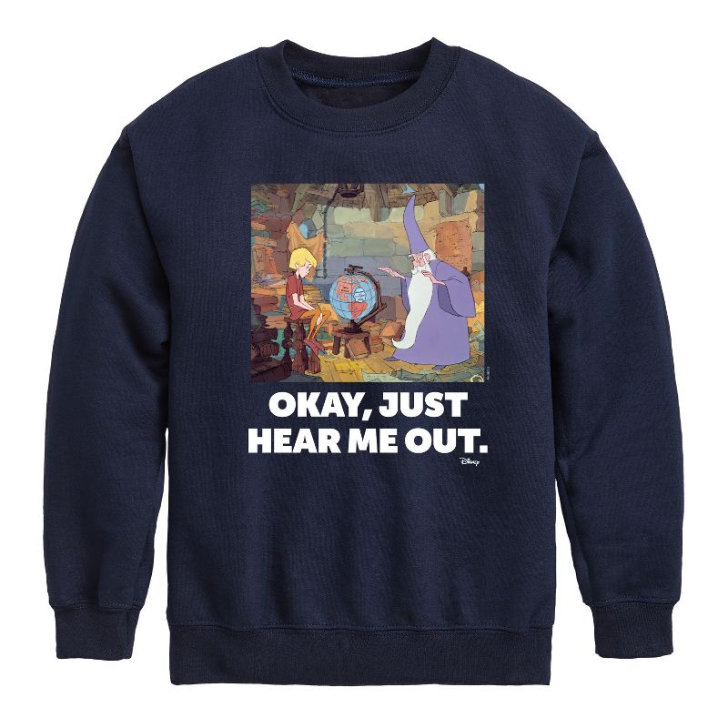 Boys' - Disney - The Sword And The Stone Graphic Long Sleeve Fleece Sweatshirt