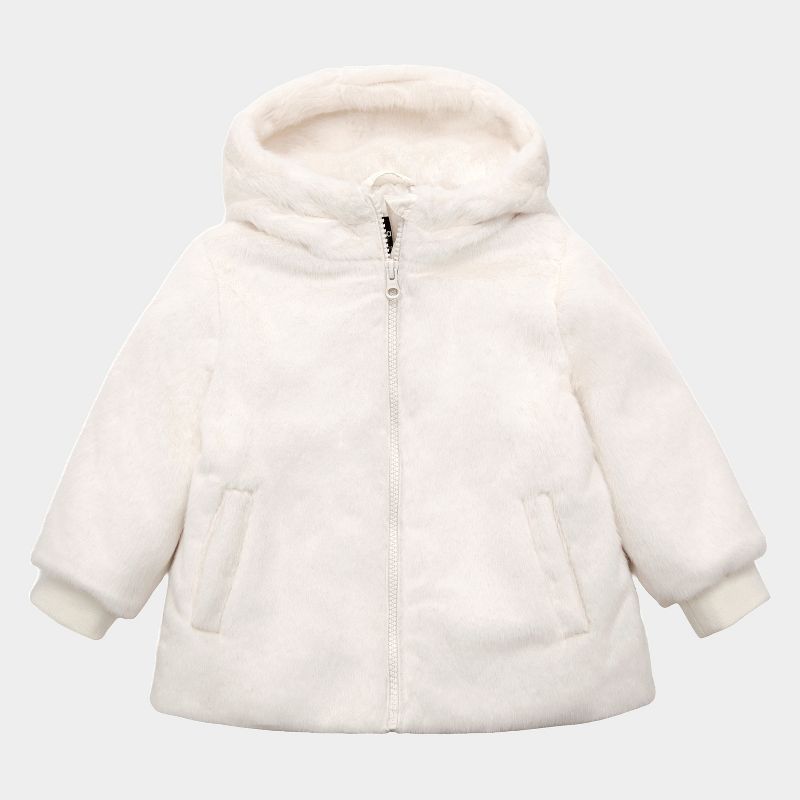 Rokka&Rolla Toddler Little Girls' Fleece Faux Fur Jacket