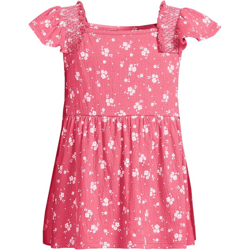 Lands' End Kids Pattern Smocked Tank Top