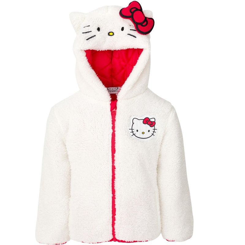 Hello Kitty Girls Cosplay Faux Sherling Jacket Little Kid to Big Kid