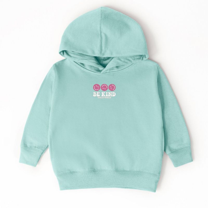 The Juniper Shop SmileyWorld Embroidered Be Kind Turning Smiles Toddler Hoodie