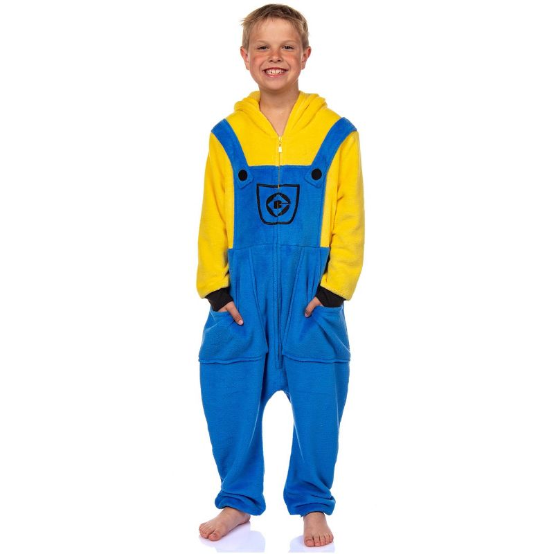 Minions Boys' Kigurumi Union Suit Fleece Pajamas – Stuart & Kevin Designs