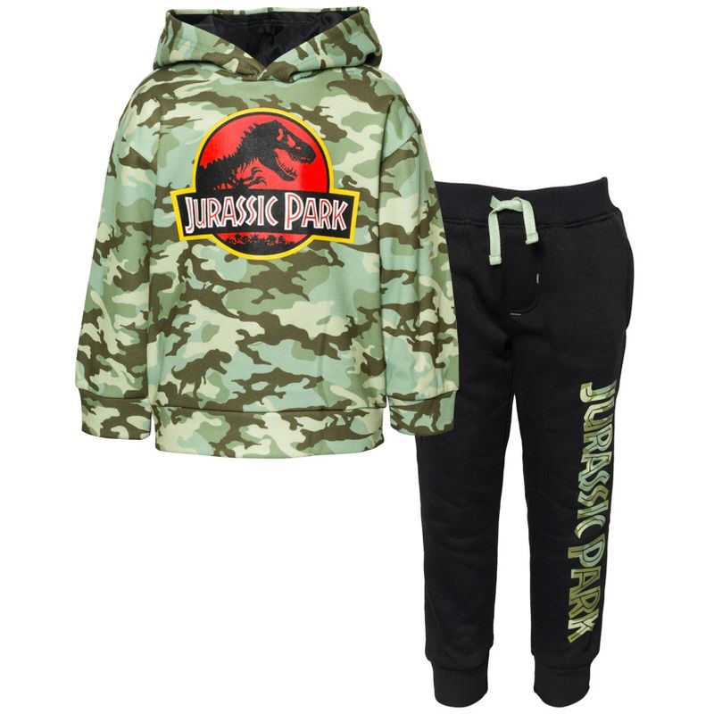 Jurassic World Jurassic World Dinosaur Jurassic Park Fleece Pullover Hoodie and Pants Outfit Set Toddler