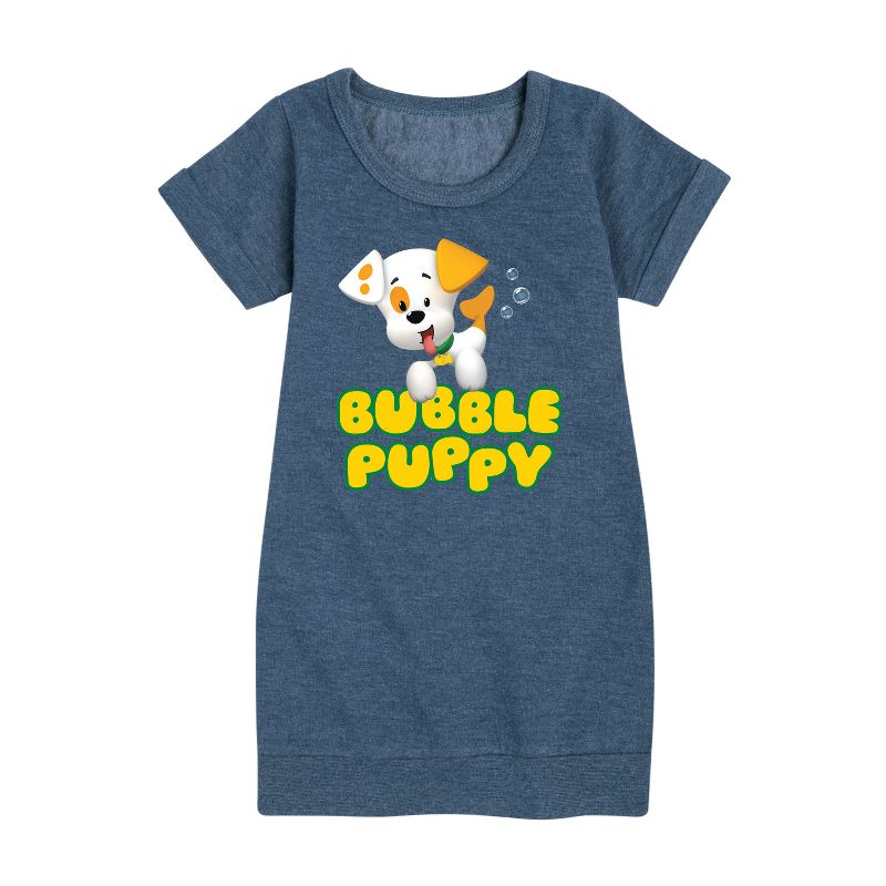Girls' - Bubble Guppies - Bubble Puppy Graphic Short Sleeve Fleece Dress