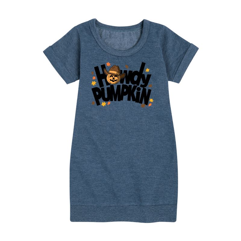 فستان خريفي من الصوف بأكمام قصيرة برسومات جرافيكية للبنات - رسالة فورية