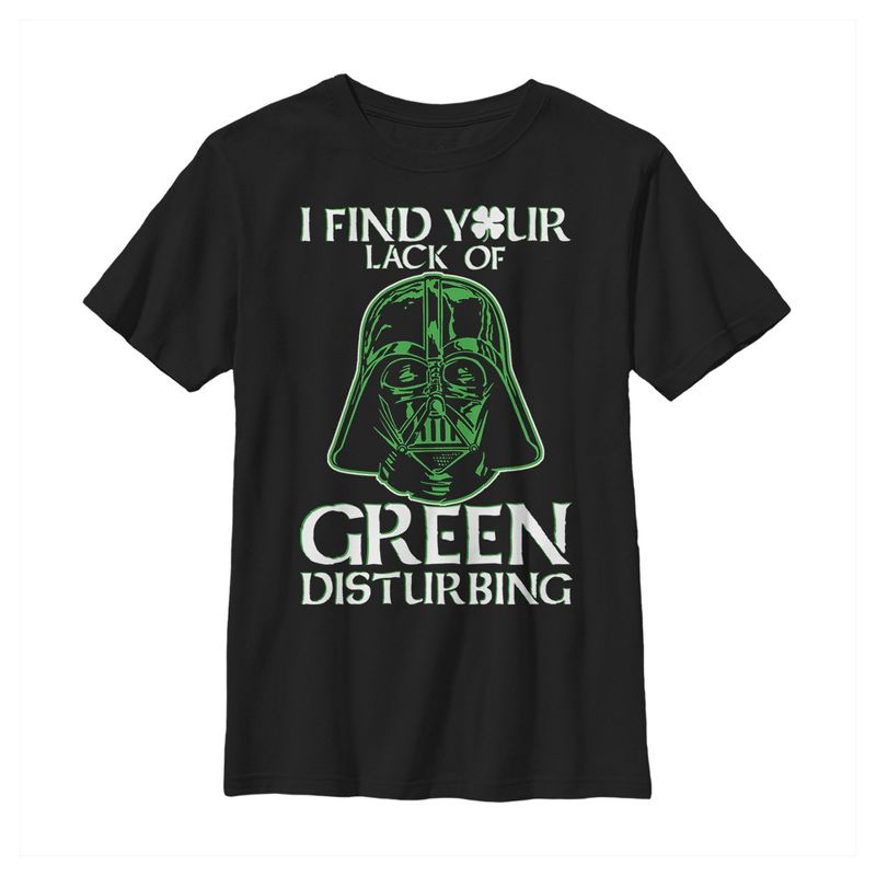 Boy's Star Wars St. Patrick's Day Vader Lack of Clover T-Shirt