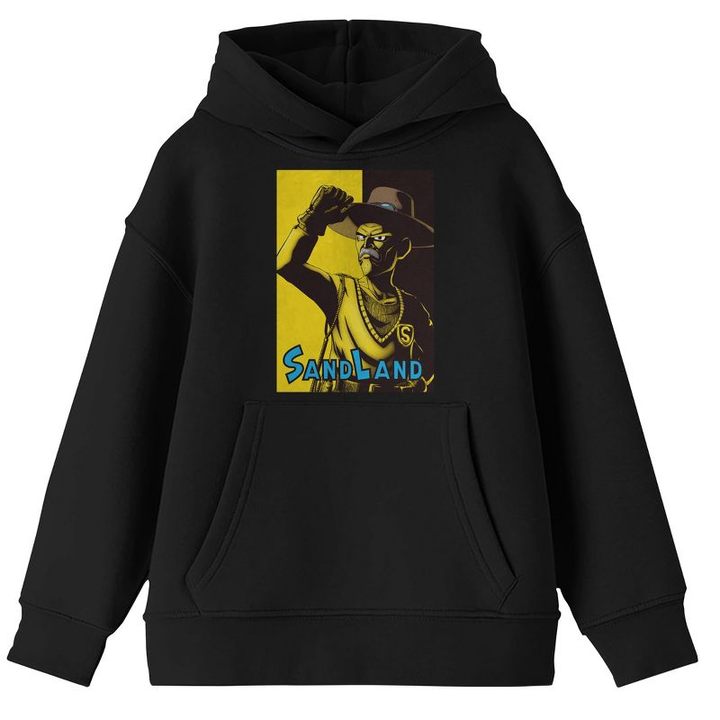 Sand Land Yellow and Black Sheriff Rao poster design on Black Youth Hoodie