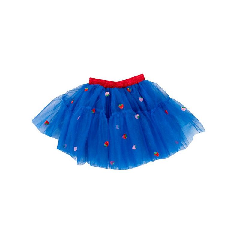 تنورة تول زرقاء فاخرة من مجموعة A Leading Role x Strawberry Shortcake