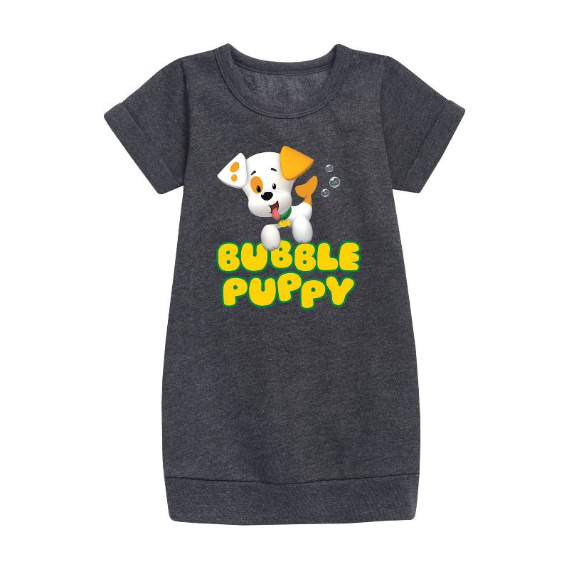 Girls' - Bubble Guppies - Bubble Puppy Graphic Short Sleeve Fleece Dress