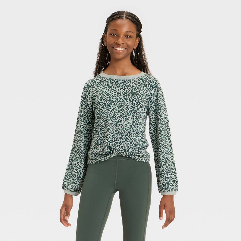 Girls' Modal French Terry Crewneck Sweatshirt - All In Motion™
