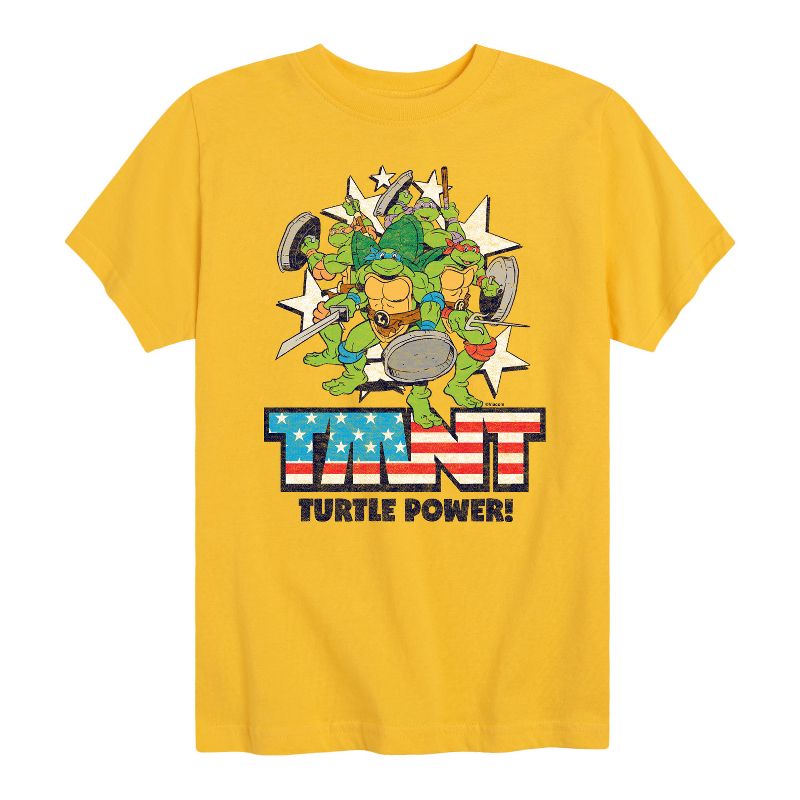 تي شيرت جرافيكي بأكمام قصيرة للأولاد من Teenage Mutant Ninja Turtles - Turtle Power Americana
