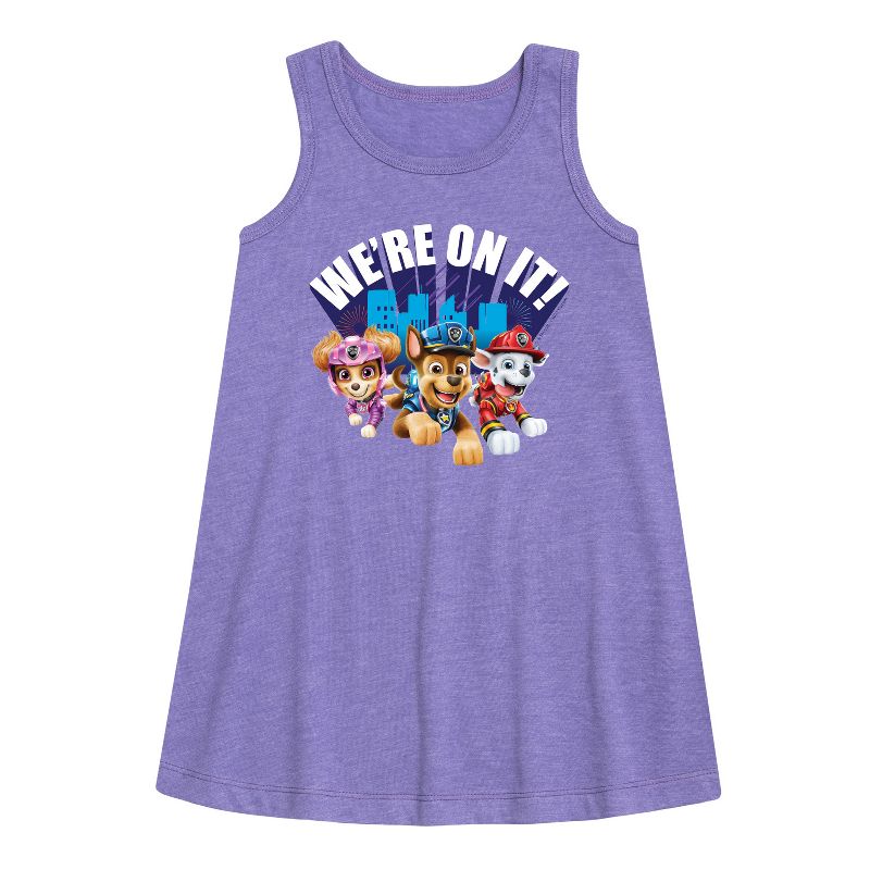 Girls' - Paw Patrol - Were On It Graphic Sleeveless Aline Dress