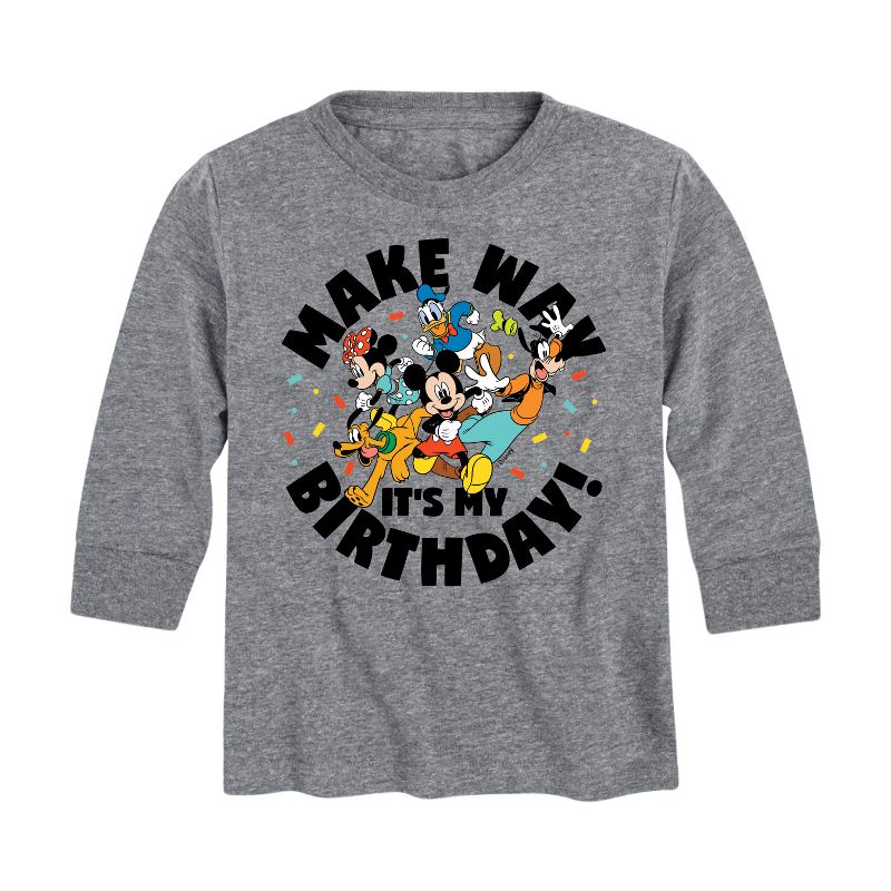Boys' - Disney - Make Way It's My Birthday Long Sleeve Graphic T-Shirt