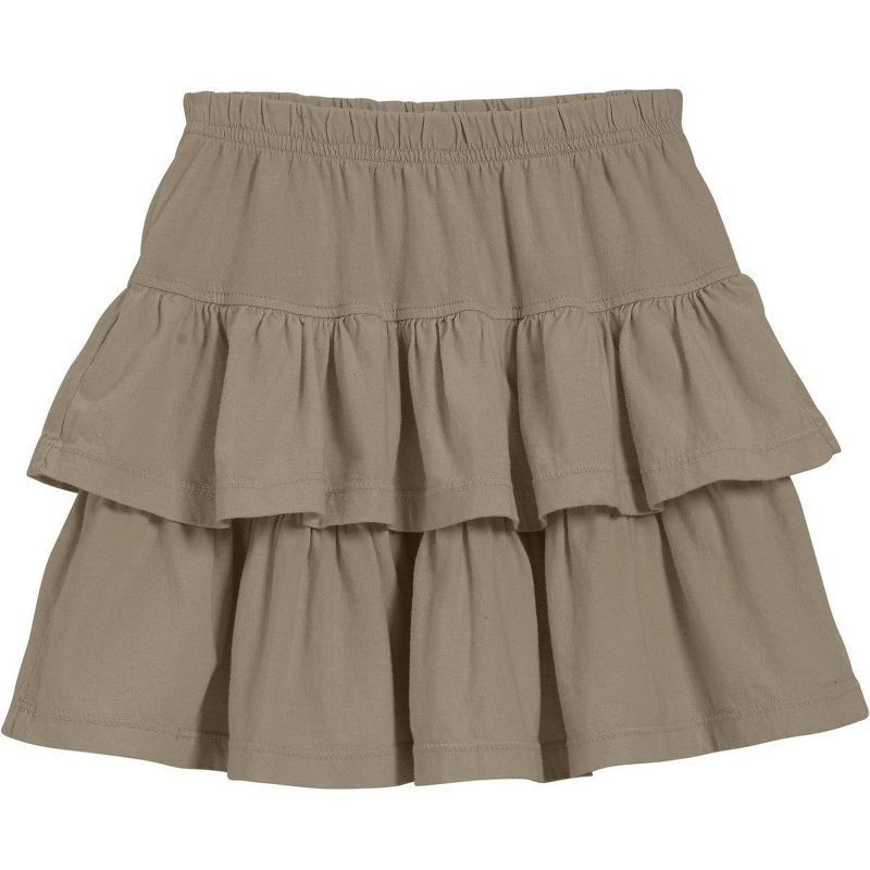 City Threads USA-Made Cotton Soft Girls Jersey Tiered Skirt