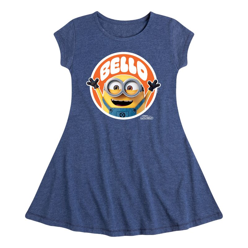 Girls' - Despicable Me Minions - Hello Bello Minion Fit & Flair Cap Sleeve Dress