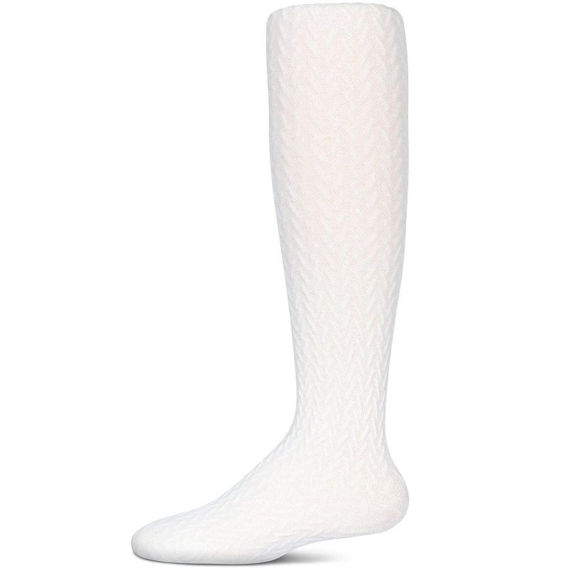 Memoi Girls' Arrow Opaque Cotton Tights