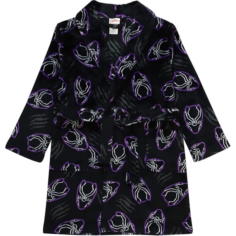 Marvel Avengers Little/Big Boys' Panther King Plush Fleece Robe