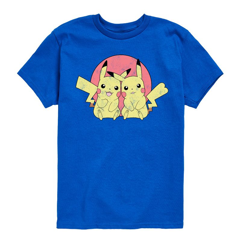 Boys' - Pokémon - Pikachu Group In Circle Short Sleeve Graphic T-Shirt