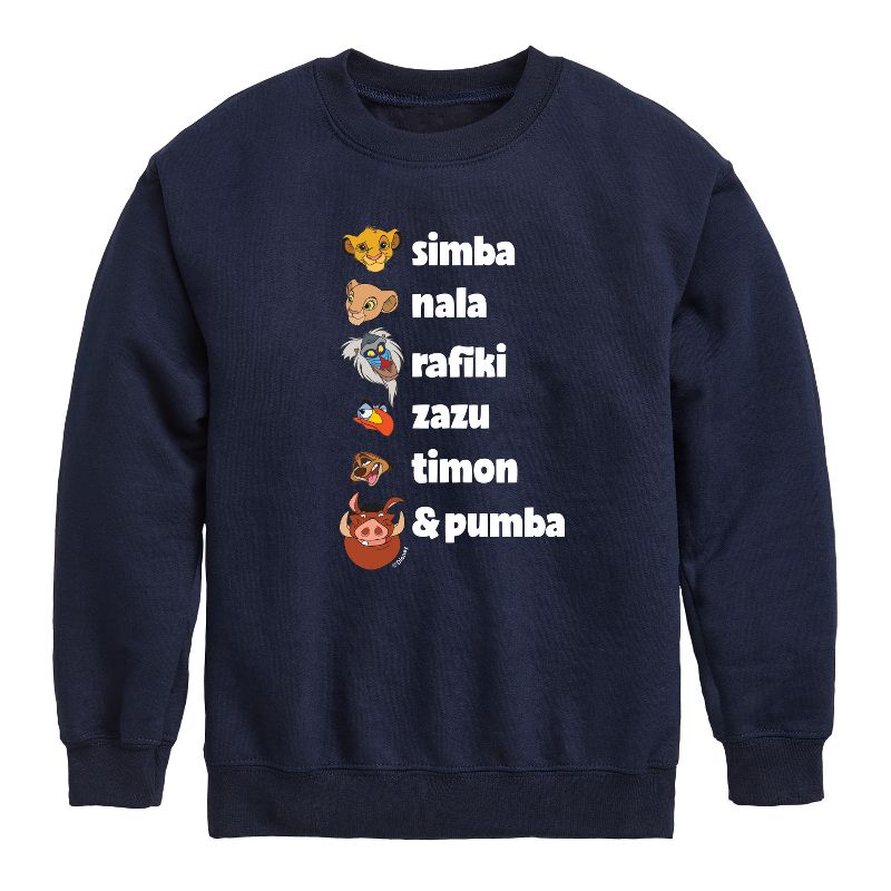Boys' - Disney - Main Characters Graphic Long Sleeve Fleece Sweatshirt