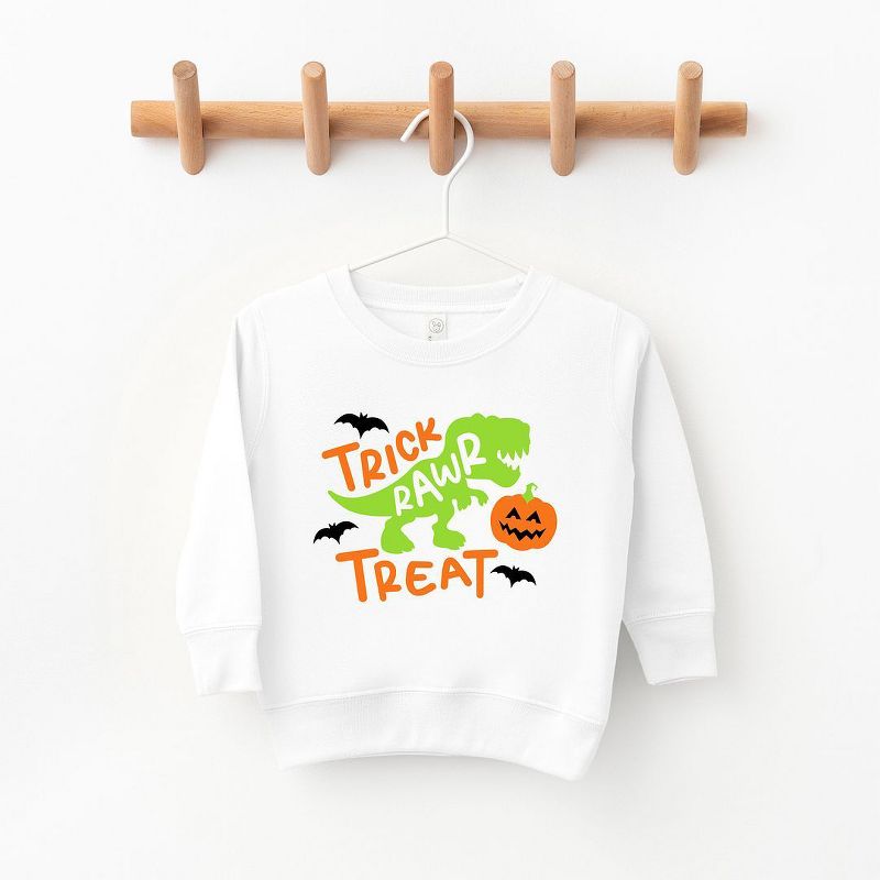 The Juniper Shop Trick Rawr Treat Toddler Graphic Sweatshirt