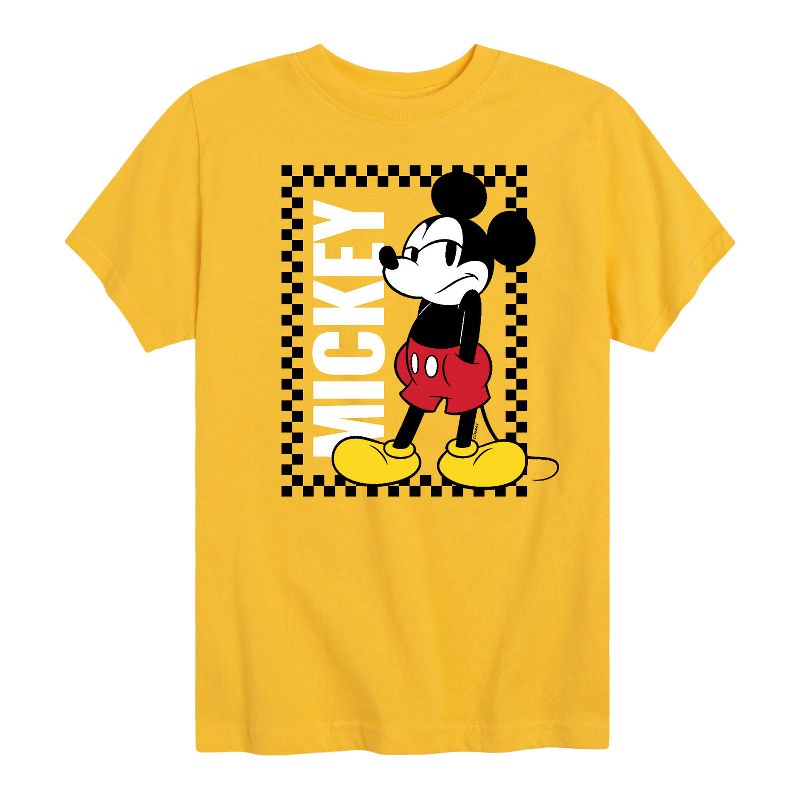 Boys' - Disney - Mickey Checker Frame Short Sleeve Graphic T-Shirt