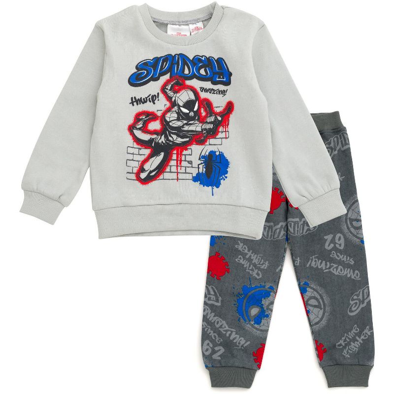 Marvel Fleece Sweatshirt and Jogger Pants Outfit Set Toddler
