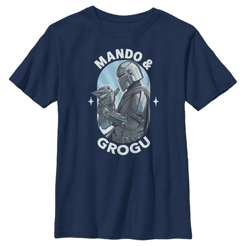 تي شيرت عيد الأب للأولاد من Star Wars The Mandalorian Mando & Grogu Love